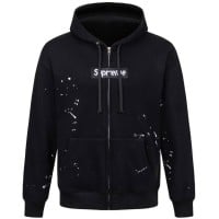 Sup x MM6 Maison Margiela Box Logo Zip Up Hooded Sweatshirt Sup x MM6 Maison Margiela Box Logo Zip Up Hooded Sweatshirt