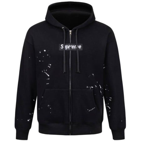Sup x MM6 Maison Margiela Box Logo Zip Up Hooded Sweatshirt Sup x MM6 Maison Margiela Box Logo Zip Up Hooded Sweatshirt
