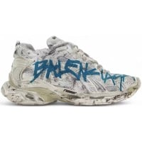 Balenciag* Runner Sneaker 'Graffiti - White Blue'