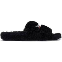 Balenciag*  Furry Slides 'Black'