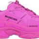Balenciag* Wmns Triple S Sneaker 'All Over Logo - Fuchsia'