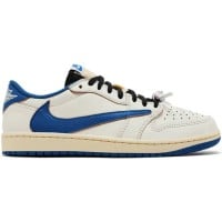 Fragment Design x Travis Scott x Air Jordan 1 Retro Low OG SP 'Sail Military Blue'