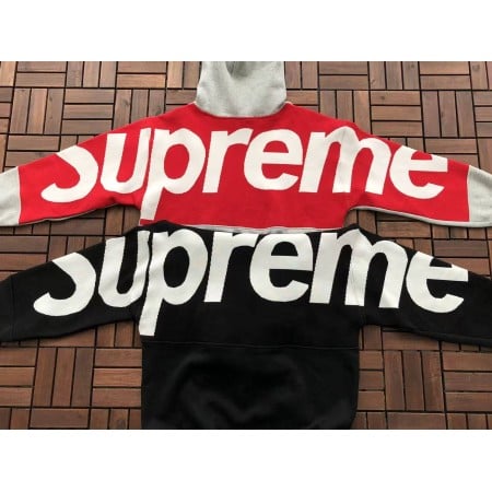 Sup Big Logo Jacquard Hooded Sweatshirt Sup Big Logo Jacquard Hooded Sweatshirt