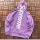 Sup Satin Appliqué Hooded Sweatshirt