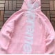 Sup Satin Appliqué Hooded Sweatshirt