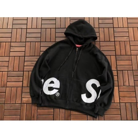 Sup Big Logo Zip Up Hooded Sweatshirt Sup Big Logo Zip Up Hooded Sweatshirt