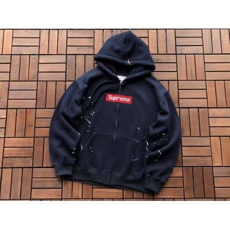 Sup x MM6 Maison Margiela Box Logo Zip Up Hooded Sweatshirt Sup x MM6 Maison Margiela Box Logo Zip Up Hooded Sweatshirt