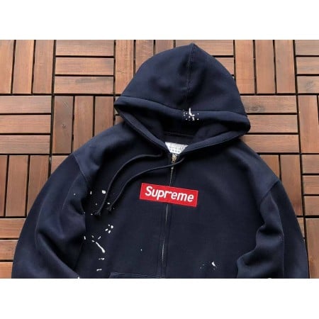 Sup x MM6 Maison Margiela Box Logo Zip Up Hooded Sweatshirt Sup x MM6 Maison Margiela Box Logo Zip Up Hooded Sweatshirt