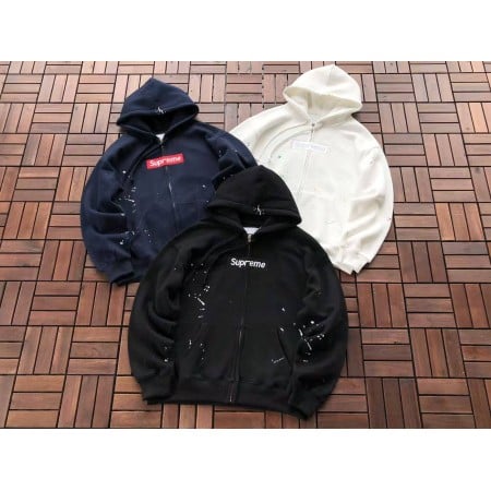 Sup x MM6 Maison Margiela Box Logo Zip Up Hooded Sweatshirt Sup x MM6 Maison Margiela Box Logo Zip Up Hooded Sweatshirt