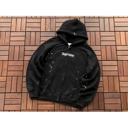 Sup x MM6 Maison Margiela Box Logo Zip Up Hooded Sweatshirt Sup x MM6 Maison Margiela Box Logo Zip Up Hooded Sweatshirt