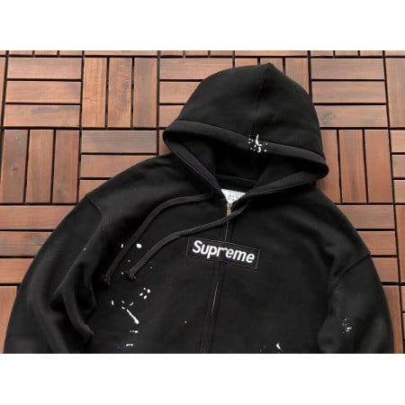 Sup x MM6 Maison Margiela Box Logo Zip Up Hooded Sweatshirt Sup x MM6 Maison Margiela Box Logo Zip Up Hooded Sweatshirt