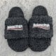 Balenciag* Furry Slides 'Black' Balenciag* Furry Slides 'Black'