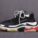 Balenciag* Triple S Sneaker 'Black Red'